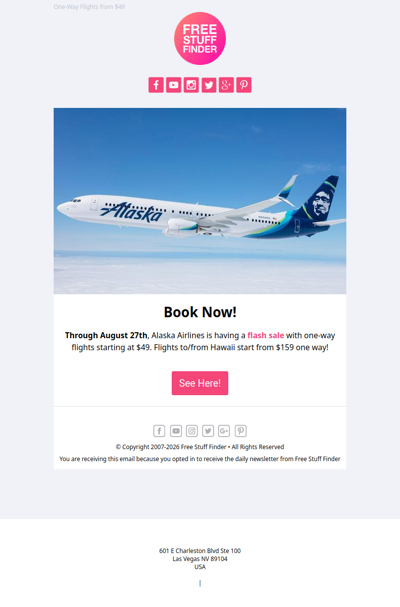 ✈️ Alaska Airlines Flash Sale
