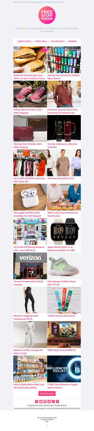 🍔 National Cheeseburger Day Freebies & Deals 💦 Stanley Sale
