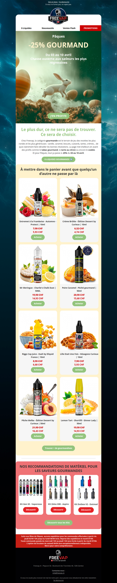 🐣 À Pâques, on ne cherche pas que des œufs : -25% sur les saveurs gourmandes