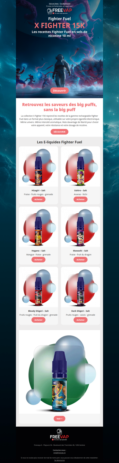 🥋 Les saveurs X Fighter arrivent dans votre e-cigarette