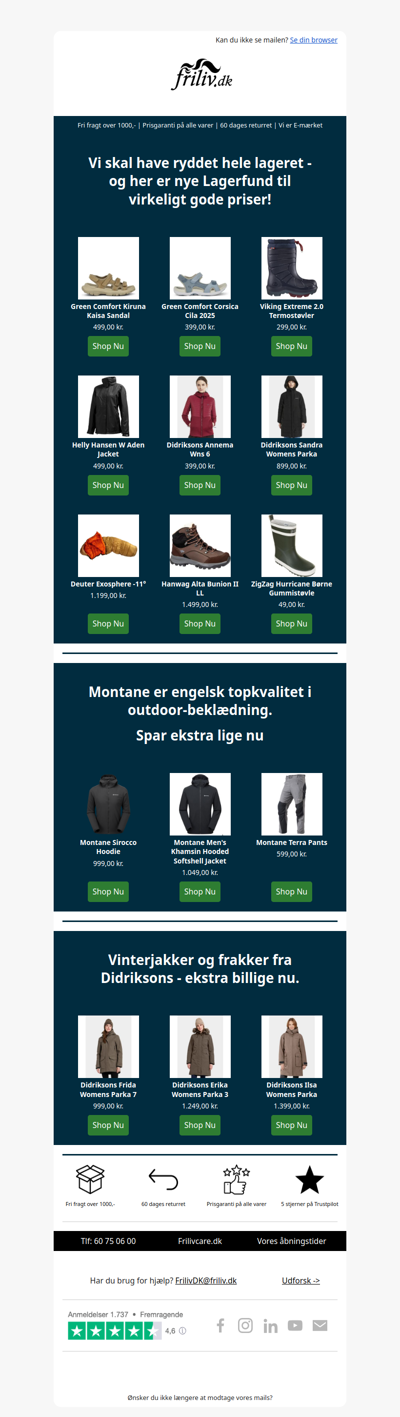 Ugens lagerfund - Spar min. 50%