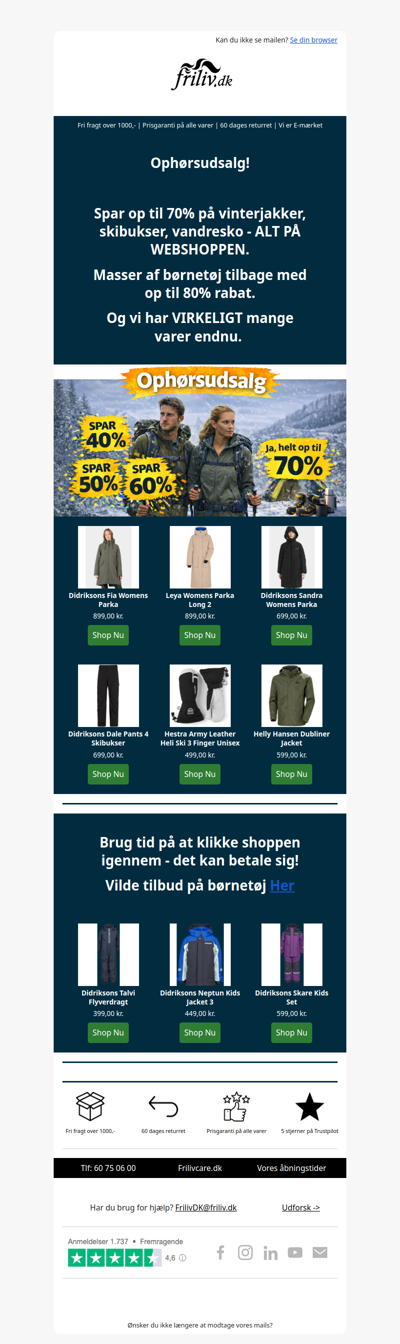 Ophørsudsalg - Spar op til 70%