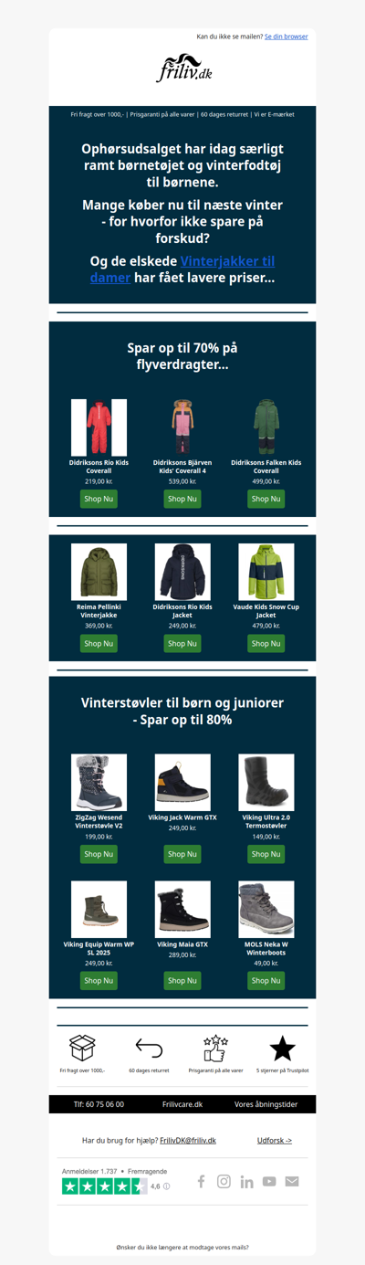 Ophørsudsalg Børnetøj - Spar 50 - 80%