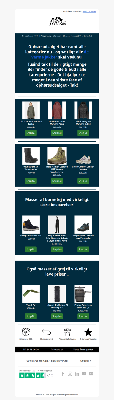 Ophørsudsalg Varme trøjer, Vinterstøvler og børnetøj