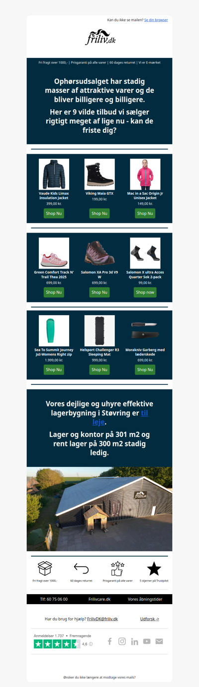 Ophørsudsalg - Nye tilbud idag