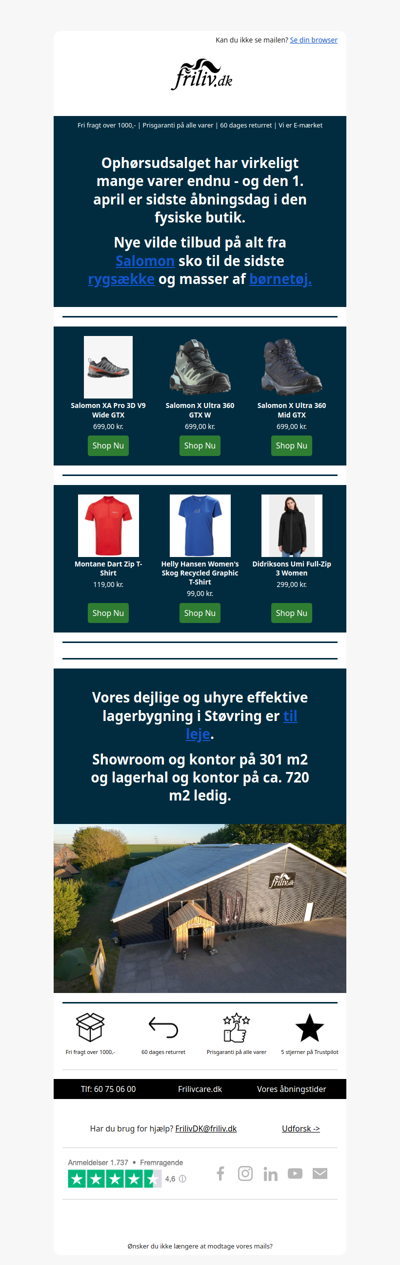 Ophørsudsalg - Nye tilbud idag