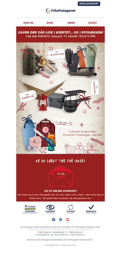 Gaver fra Friluftslageret  🎁