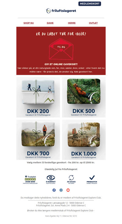 Giv et gavekort 💌