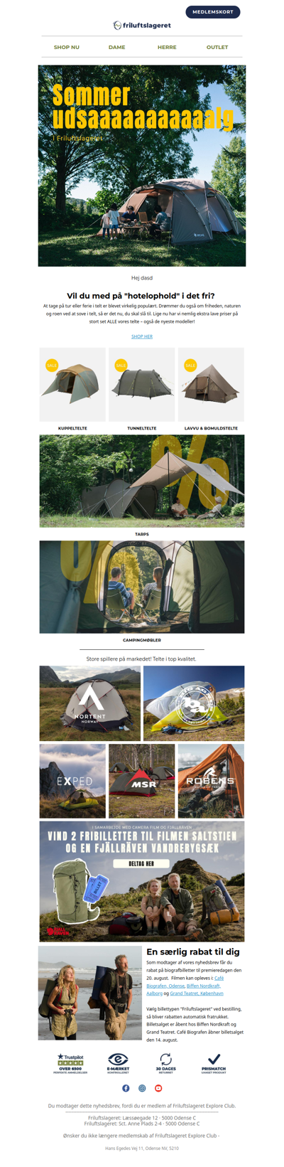 ⛺ Udendørs hotelophold på udsalg