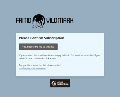 Fritid & Vildmark Alla: Please Confirm Subscription