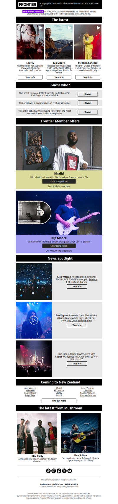 💫 Your monthly music news has landed!