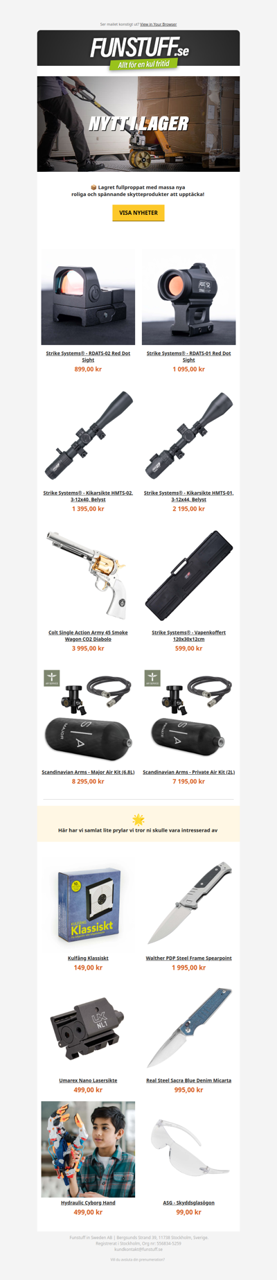 🎯 Upptäck våra senaste skytteprylar!