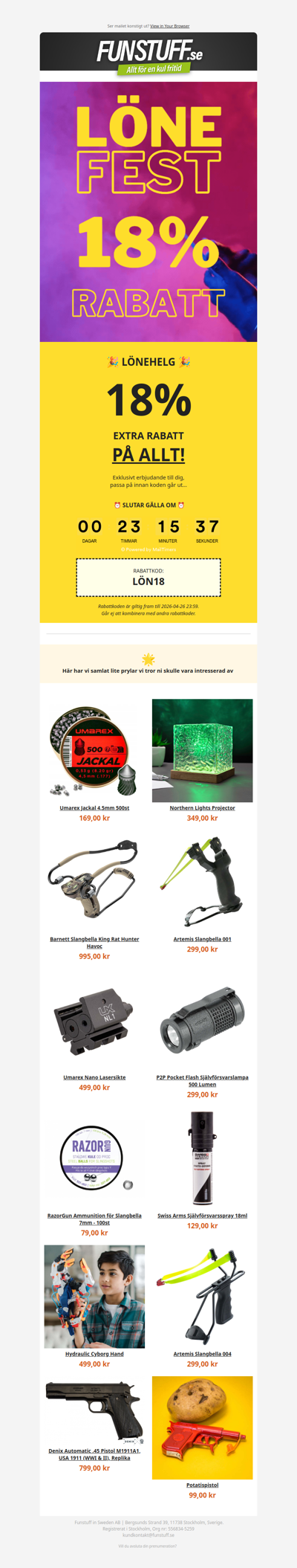 ⏰ Missa inte: LÖNEFEST 18%-🏷️ Sista chansen!