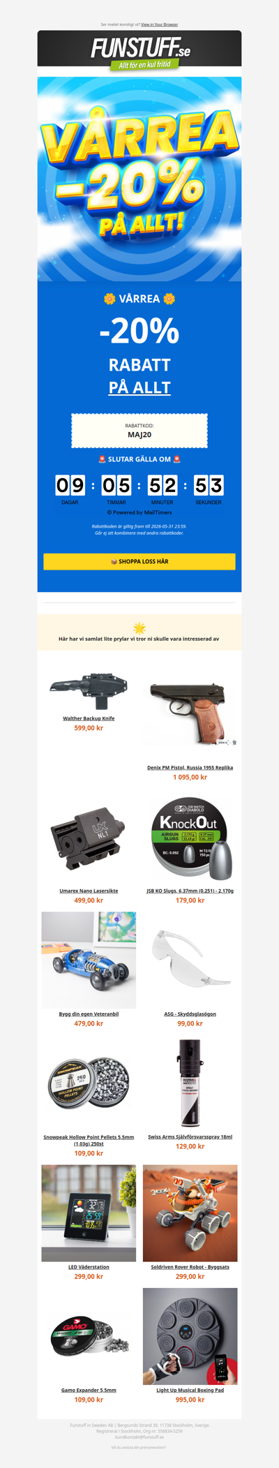 🌼 Vårrea: -20% på allt! Shoppa loss här! 🛍️