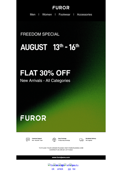Freedom Special Sale is LIVE! Enjoy FLAT 30% OFF on New arrivals.