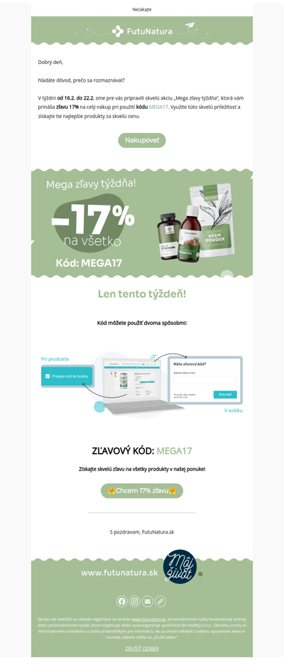 Je čas na -17% na všetko 🛍️