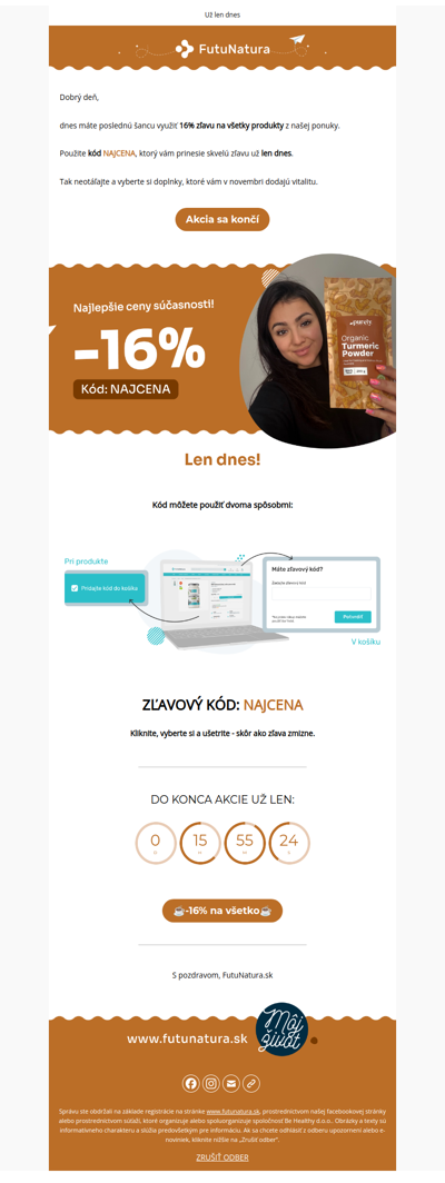 Ušetrite 16% 🏵️