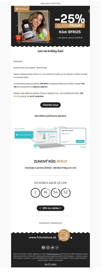 25% zľava + doprava zadarmo nad 25€🥳