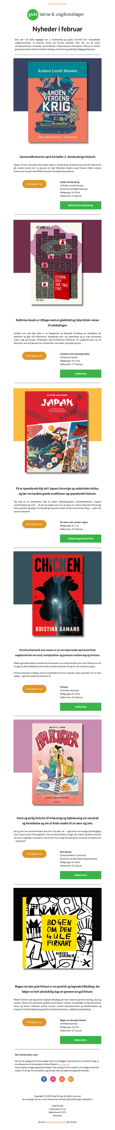 NYHEDER I FEBRUAR
