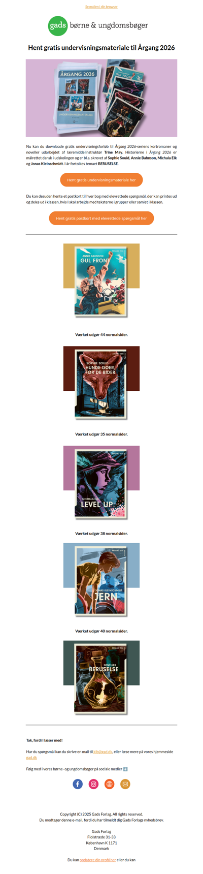 Gratis undervisningsmateriale til Årgang 2026-serien