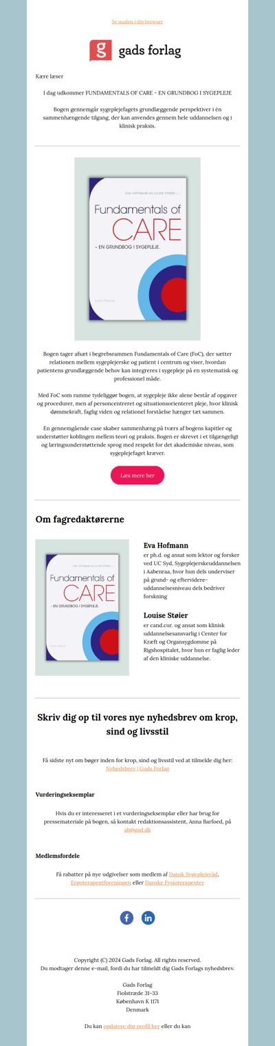 Ny grundbog i sygepleje📘