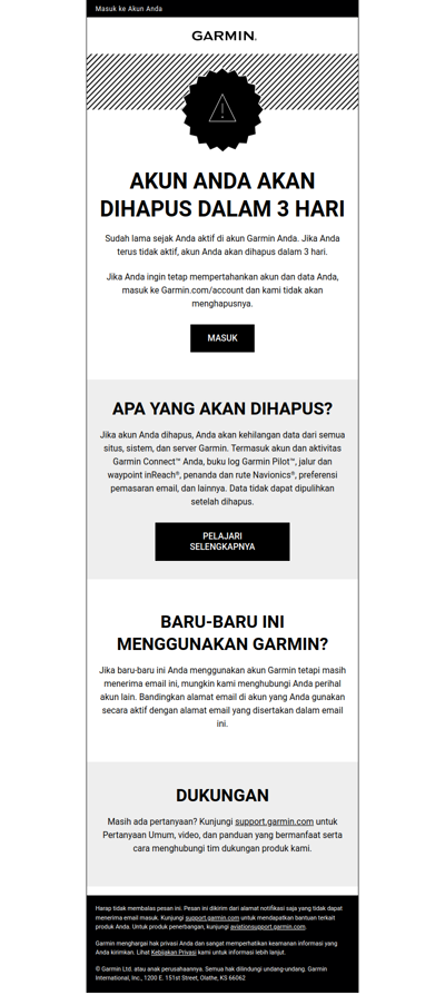 Pemberitahuan Terakhir: Akun Anda Akan Segera Dihapus