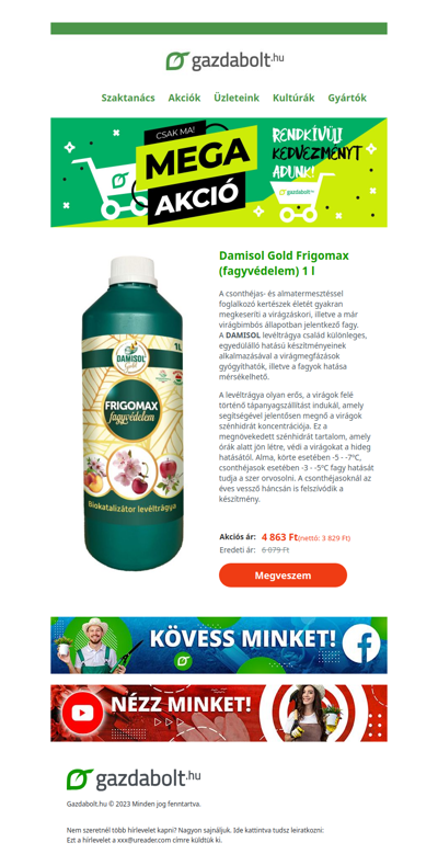 Mega akció, csak ma!