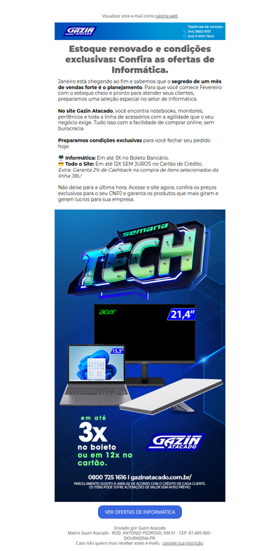 💻 Informática Gazin: Tudo pronto para o seu Fevereiro ser um sucesso? 🔥
