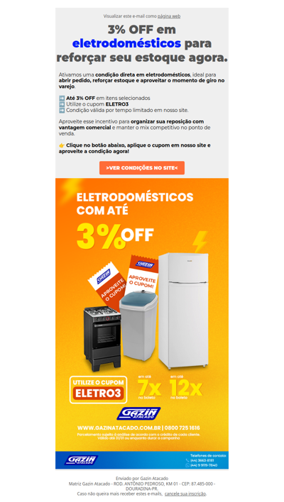 VOCÊ GANHOU UM CUPOM DE DESCONTO! 🔥