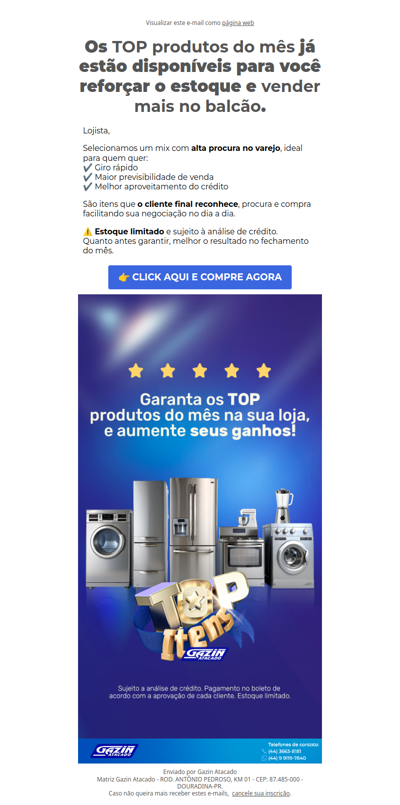 ⭐ TOP Itens do mês para girar estoque e aumentar seus ganhos