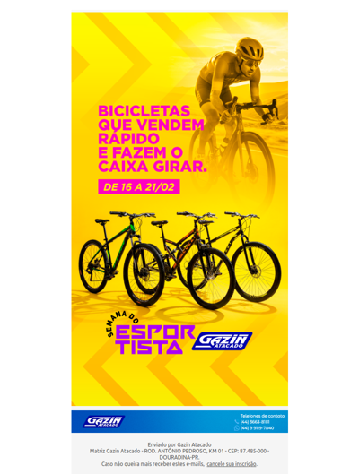 Semana do Esportista. Aproveite!