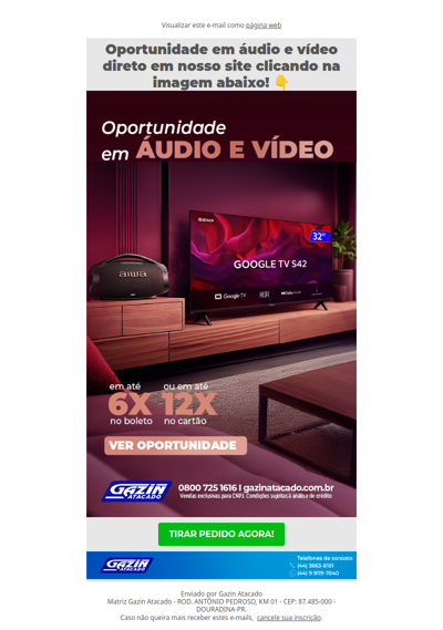 Oportunidade em Áudio direto em nosso site