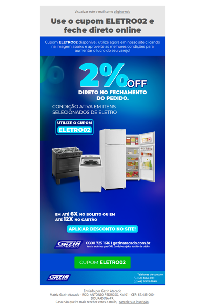 Oportunidade em Eletrodoméstico 2%OFF