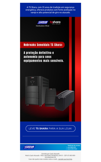 Nobreak Senoidal para equipamentos sensíveis