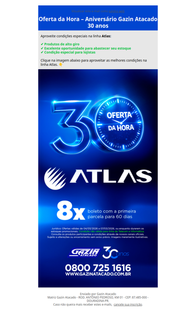 Oferta da Hora – Atlas