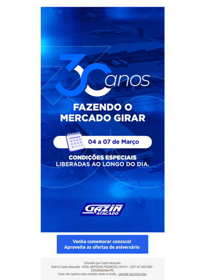 30 anos fazendo o mercado girar
