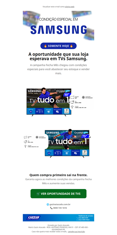 Seleção de Televisores Samsung - Oportunidade Única 🔥