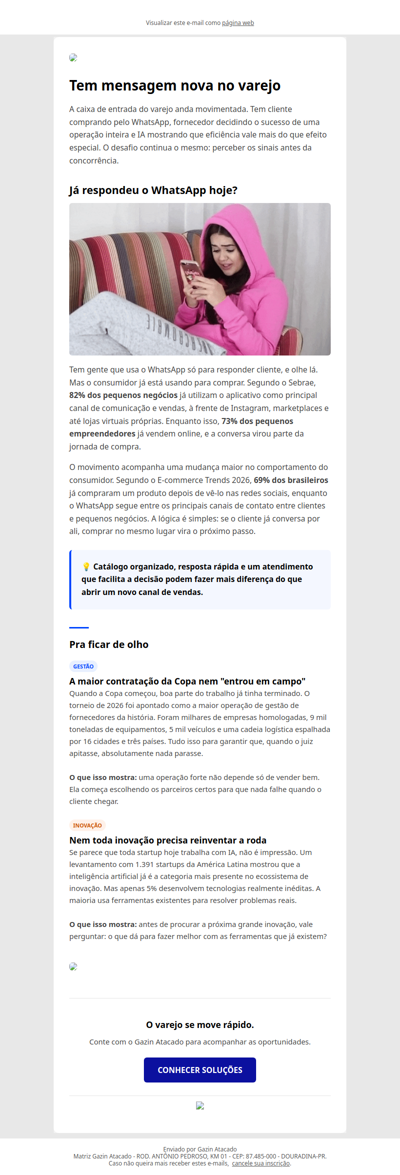 Já respondeu o WhatsApp hoje?