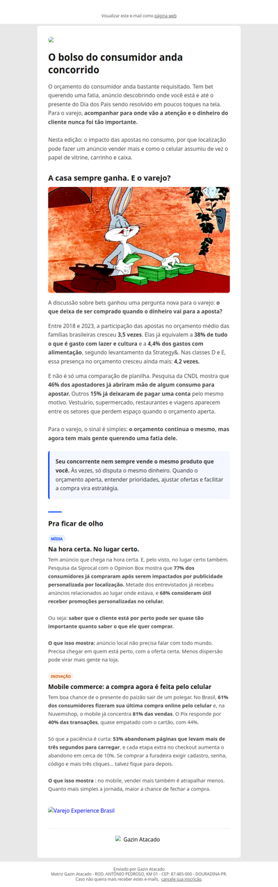 Pra onde está indo o dinheiro do cliente?