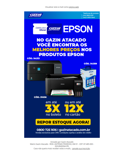 Ofertas Exclusivas na Linha Epson