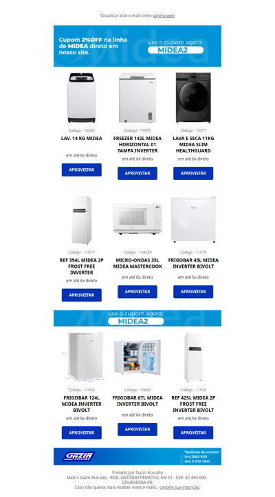Tem produto Midea que vale conferir hoje...