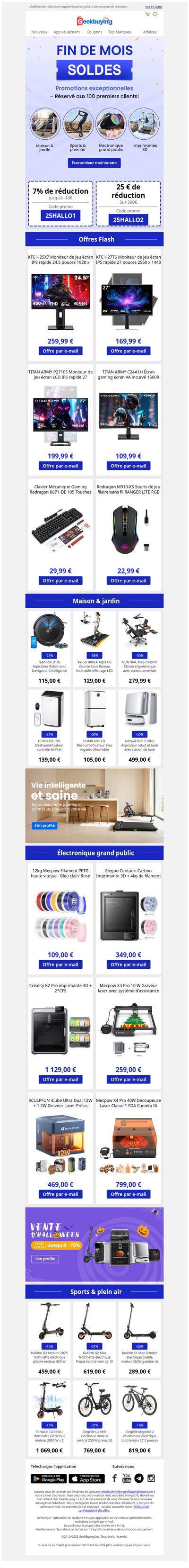 ⚡ Soldes exceptionnels: Profitez d'offres à partir de 22,99€!