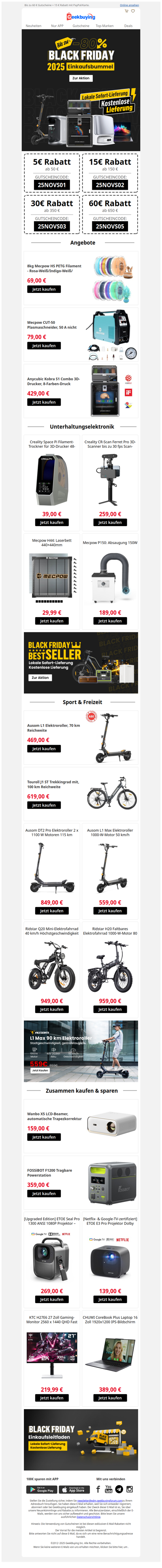 💥 Black Friday – jetzt noch besser: Bis zu 80 % Rabatt! 🎉