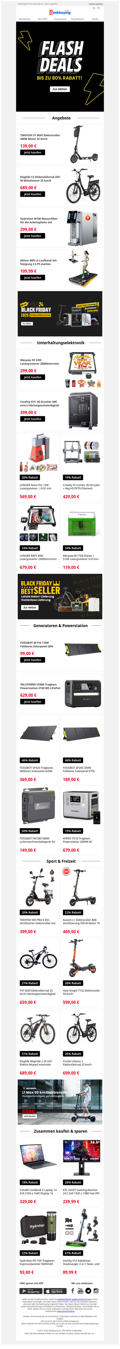 Black Friday: 48-Stunden-Blitzangebot – Bis zu 80 % Rabatt! 🔥