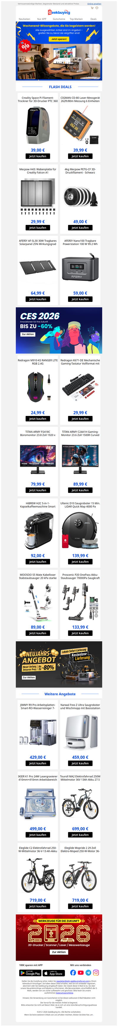 Wochenend-Sale ⚡ Bis zu 70 % Rabatt!