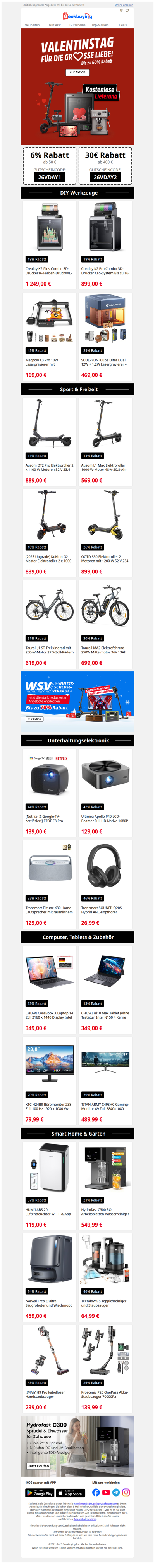 🎁 Valentinstags-Geschenkideen – Bis zu 30 € sparen! 💖