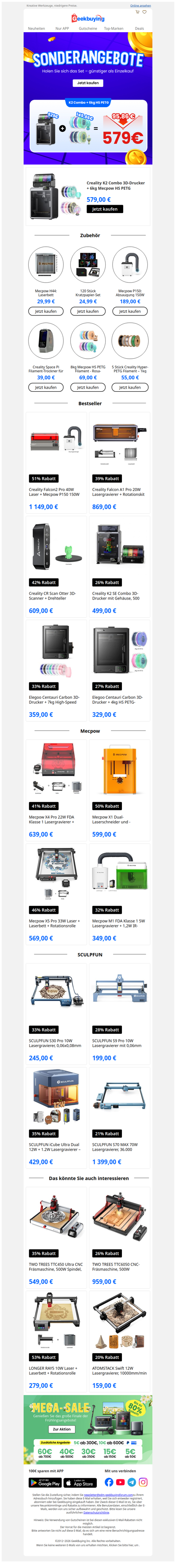 ⚙️Rüsten Sie auf Hochleistungs-3D-Drucker und Lasergravierer auf!