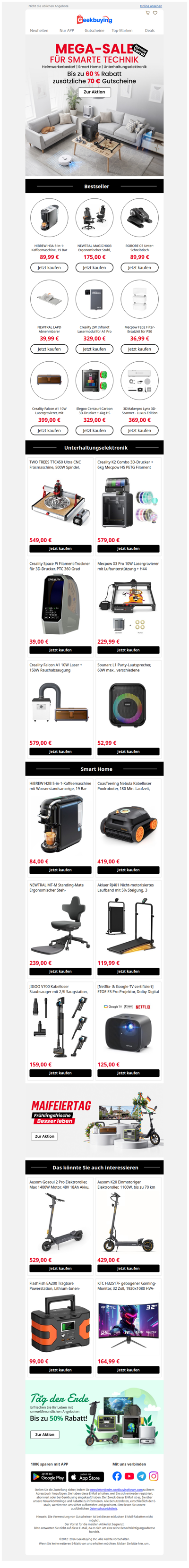 🔥Bestseller-Geräte & Wohnkomfort-Artikel jetzt günstiger!