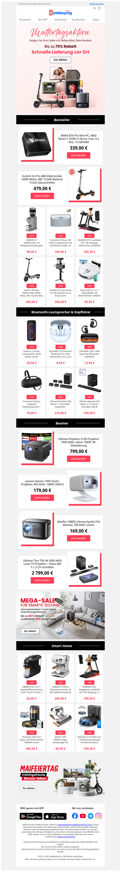 🌸Muttertagsangebot: Bis zu 70 % Rabatt🎁