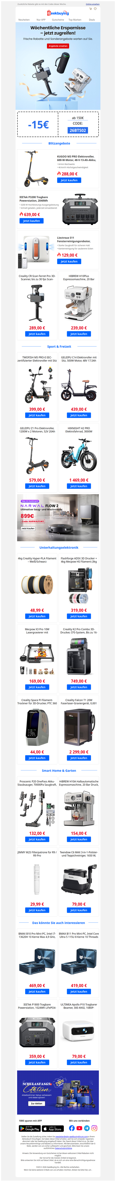 💰 Wöchentliche Angebote + exklusive Gutscheine sind da
